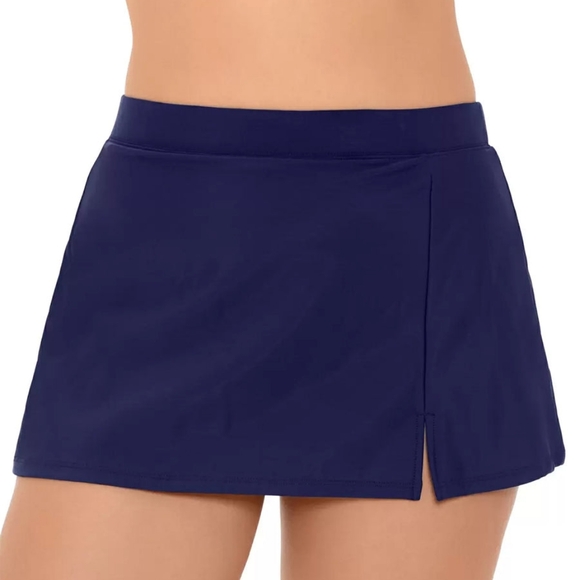 Swim Solutions Skirtini Hipster Swim Skirt Navy Blue 14 - Picture 1 of 11